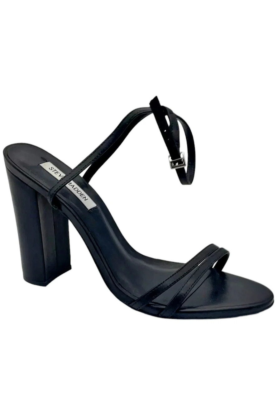 Steve Madden Women's Candid Heels Black Leather - Medium
